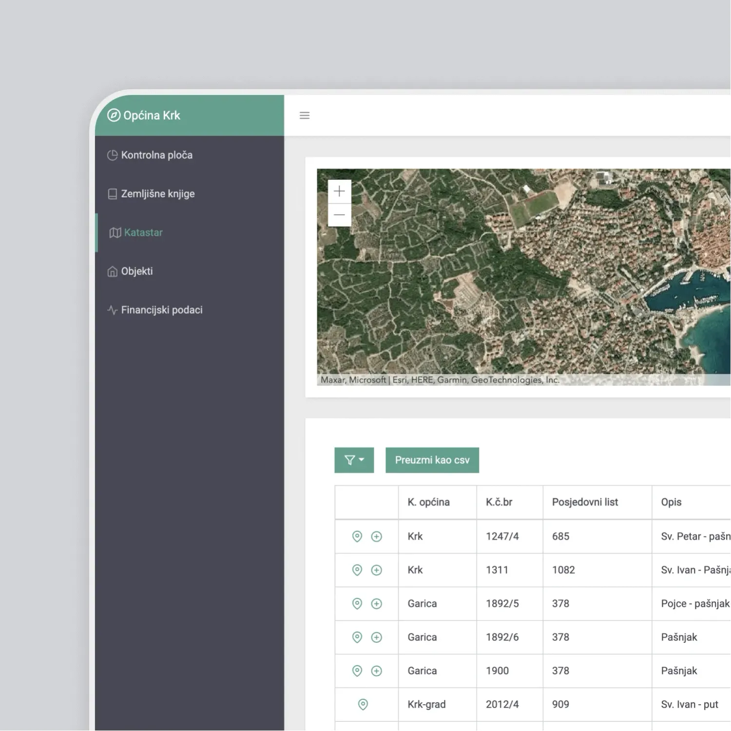 A comprehensive solution for managing land registry and cadastre data