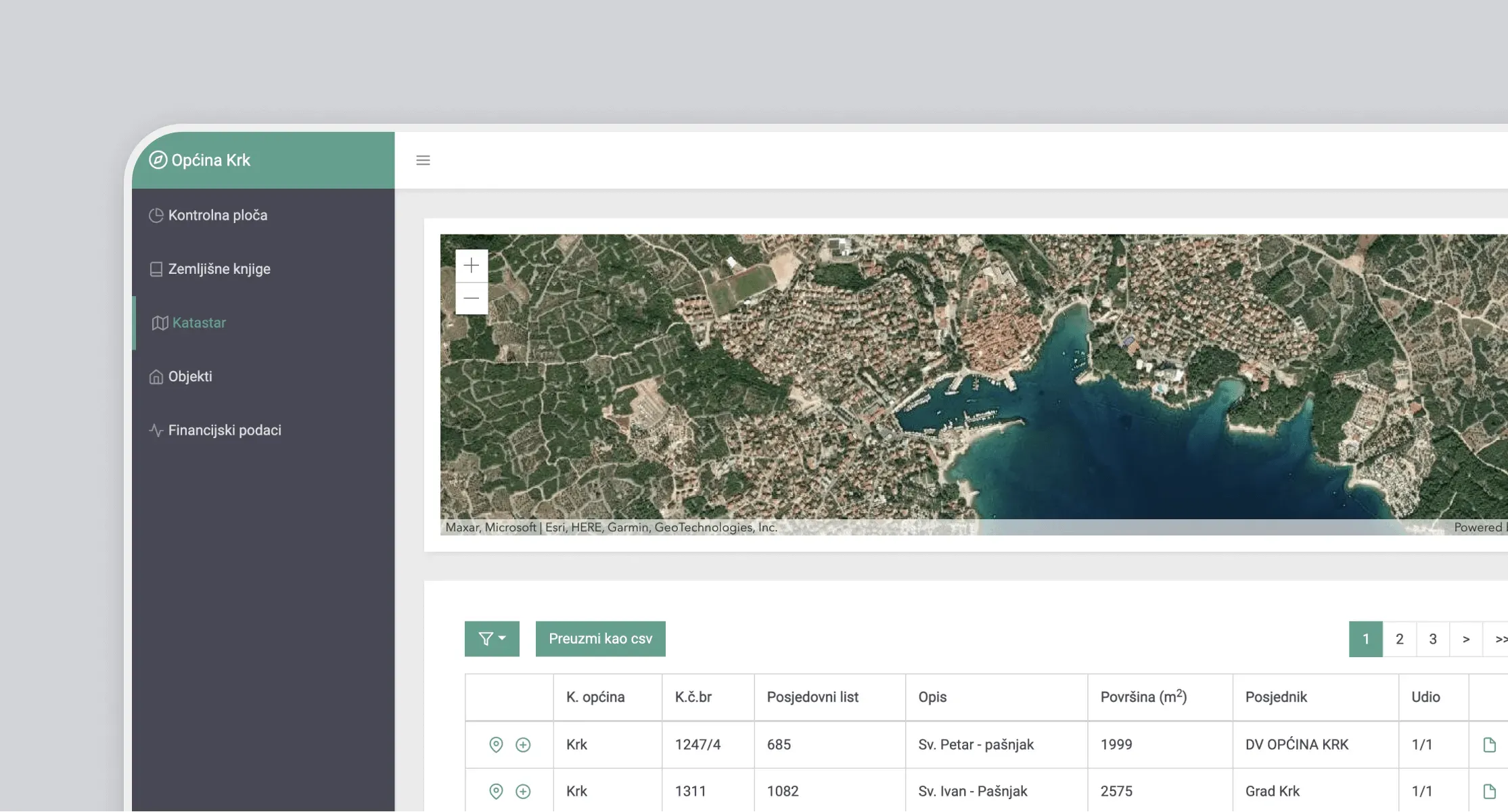A comprehensive solution for managing land registry and cadastre data